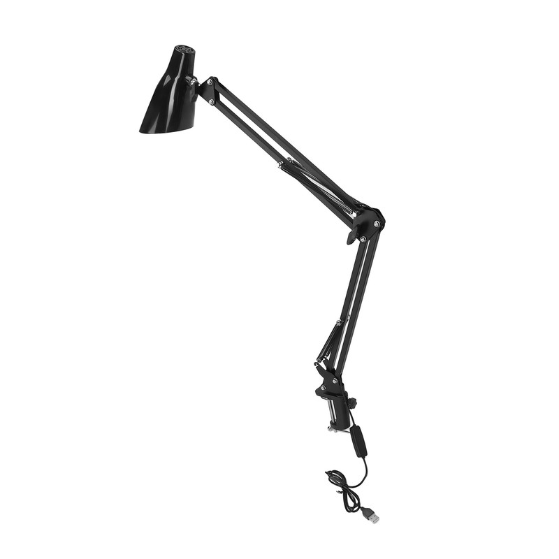 Swing Arm Desk Light with Clamp USB 3 Lighting 10