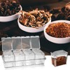 Faxco Clear Seasoning Box, 4 Pieces Seasoning Rack Spice Pots,