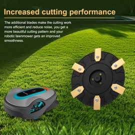 FourShow 【Cut More Efficiently】 Blade Discs + 6 Pcs Blades Compatible with Gardena Sileno City 400 600 / McCulloch ROB S400 S500 S600 S800, Robotic Lawn Mower Blade Disc