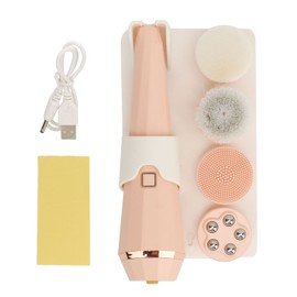Electric Facial Cleansing Brush 3 Levels Rechargeable Improve Skin Elastic Exfoliating Face Massage Cleaner with 4 Brushes