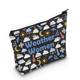 Funny Meteorology Gift Weather Women Cosmetic Bag Atmospheric Science Student Gift (Weather Women CA Bag)