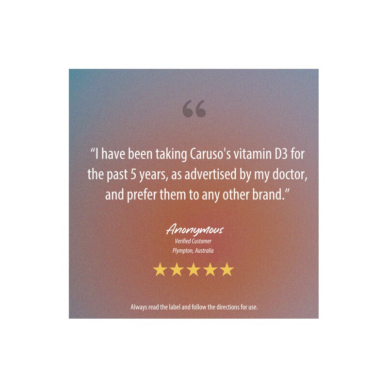 Caruso's Natural Health Vitamin D3 1000Iu 250 Capsules
