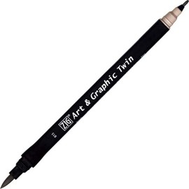 ZIG Art and Graphic Twin Tip Brush Marker Pen 890 Cool Grey 13