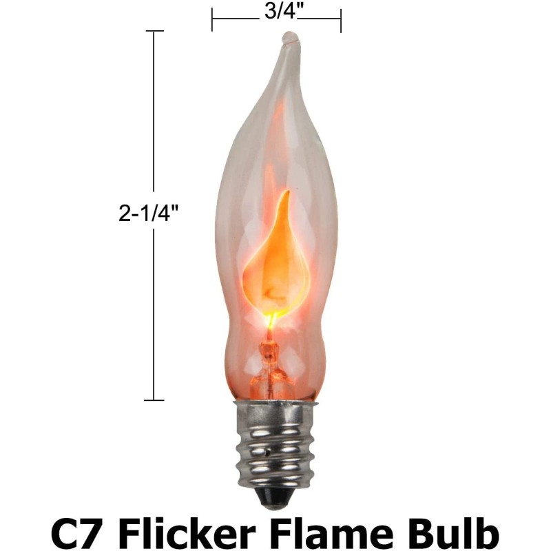 Creative Hobbies Box of 5 Flicker Flame Light Bulbs, E12