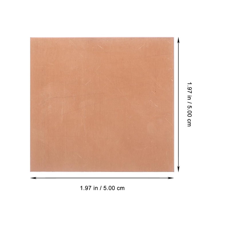 VILLFUL 4sheets Copper Sheets for Crafting Sturdy Copper Plate for