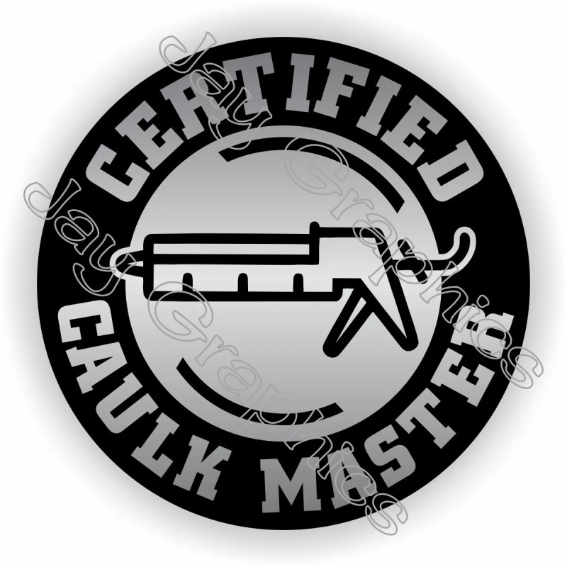 Unbranded/Generic 3x Certified Caulk Master Funny Hard Hat Helmet Stickers