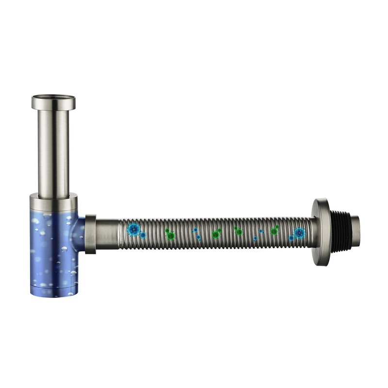 GORDEE Bathroom Sink P-Trap Drain, Adjustable 1-1/4 Bottle P Trap
