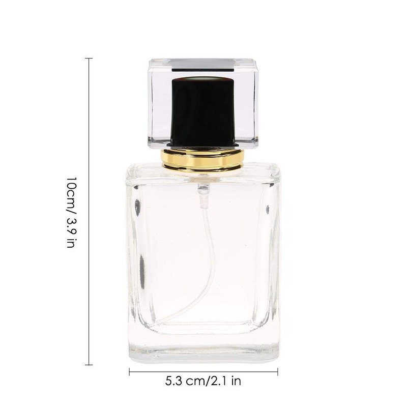 Glass Empty Refillable Replacement Glass Perfume Bottle,Transparent Dropper, Cologne Atomizer,