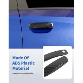 4Pcs Exterior Door Handle Covers Trim Overlay Compatible with Dodge Charger 2010-2024, Outside Door Handle Protector Shell for Dodge Charger Exterior Accessories, Carbon Fiber