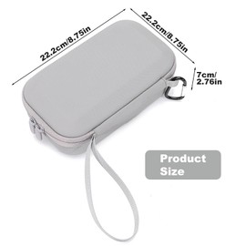 Nokwocy Osmo Mobile 7 Case, DJI OM 7/OM 7P Gimbal Case, Portable PU Storage Bag for Osmo Mobile 7 & 7P Stabiliser Accessories, Light Grey, gray, Classic