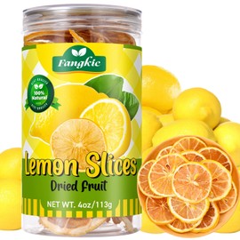 Dried Lemon Slices 4oz/113g(65 to 85 slices), 100% Natural Additive-free Dehydrated Lemon Slices for Cocktail, Baking, Potpourri, Soap Making, Candle Crafts