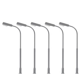 Evemodel Model Railway Light with White LED Street Lamp Track N 1:160 Landscaping Pack of 5