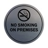 Signs ByLITA Circle No Smoking on Premises Sign with Adhesive