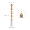 sourcing map Twisted Drill Bit 8.9 mm Titanium Coated (HSS-E)