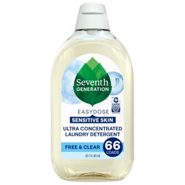 Seventh Generation EasyDose Laundry Detergent, Ultra Concentrated: 66 Loads, Free & Clear Designed for Sensitive Skin, 23.1 Fl Oz