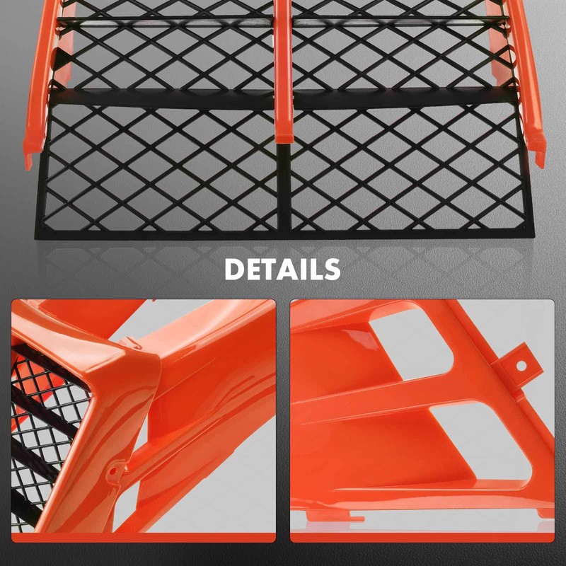 A-Premium Orange Plastic Gas Tank Side Covers with Grill Compatible