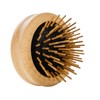 REMOS Mini Foldable Hair Brush with Wooden Pins Made of