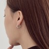 Basic one touch silver earrings (14mm) OTE124702N stone color /