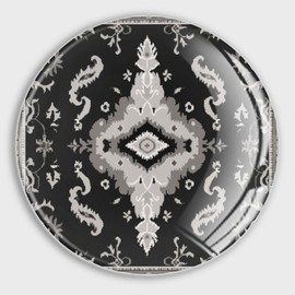 Ikat Black Brown Magnets Refrigerator Euro Sham Charcoal Cute Magnets Glass Funny Magnets Decor for Whiteboard Fridge Map Kitchen Office Classroom