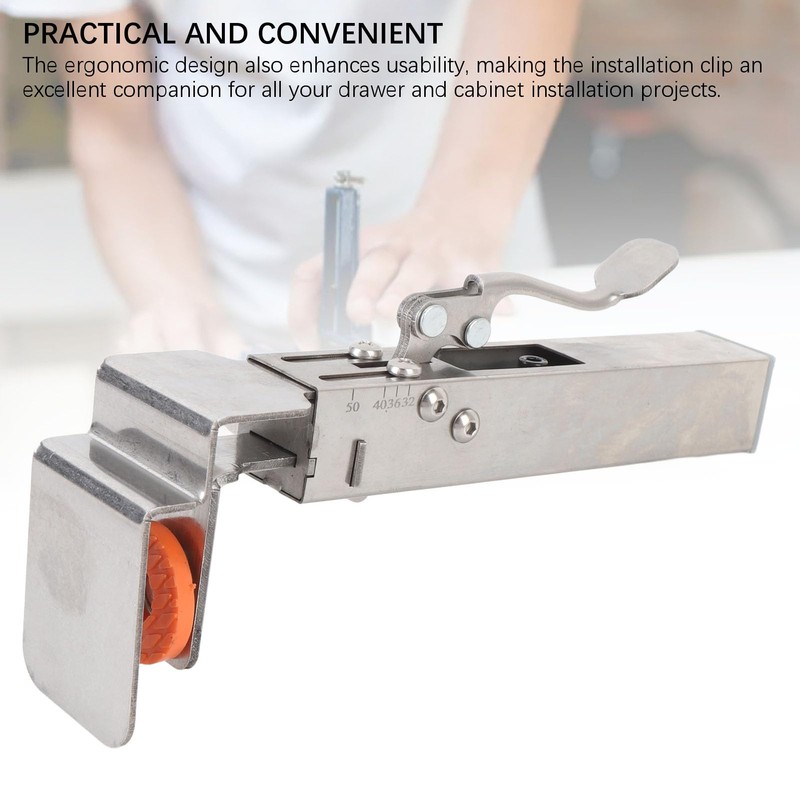 Luocute Drawer Front Installation Clamps, Stainless Steel Adjustable Drawer Fixing