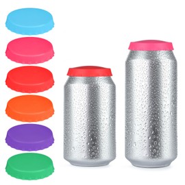 oruola 6 PCS Beverage Can Sealer Cap, Reusable Can Lids for Tins, Leak-Proof & Dust-Resistant Can Covers, Food Grade Can Covers for Tins, Perfect for Outdoor Activities (Multi Color)