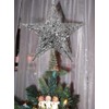 Nyicey Christmas Tree Star Topper, Xmas Tree Topper Glittered 5