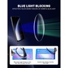 SOCTICK Reading Glasses Blue Light Blocking, 5-Pack Reading Glasses for