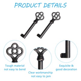 Universal Skeleton Key, Antique Skeleton Key, KY-3AB and KY-2AB Skeleton Key Set for Antique Furniture, Vintage Furniture, Classic Bronze Old Fashioned Door Cabinets (Set of 4)