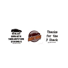 Dirty Mike and the Boys F Shack 3 pack bumper Vinyl stickers | Decal vinyl Sticker | Cars Trucks Vans Walls Laptop | vinyl stickers American enthusiasts Custom
