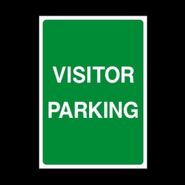 Visitor Parking Only Plastic Sign - Private Property, Parking, Clamping, Disabled, Driveway, Do not block (P13)