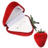Strawberry Ring Box Red Velvet Ring Gift Box for Husband
