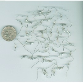 20 pair of Silver Ear Ring Wires French Wires 20 Pair Silver Plated Ear Ring