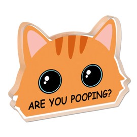 Funny Cat Gifts Acrylic Cat Plaque Tiger-Striped Cats Desk Accessories For Man Women Teacher Coworker Friends Boss Office Desk Decor Christmas Gifts For Cats Lover