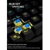 TDT Mechanical Gaming Keyboard,Wired 104 Keys RGB Keyboard with Blue