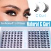 Geeneiya Short Lash Clusters Wispy C Curl Eyelash Clusters 10-12MM Individual Eyelashes Natural Cluster Eyelash Extensions Natural Looking Cluster Lashes by Geeneiya154PCS, C Curl, 10-12mm)