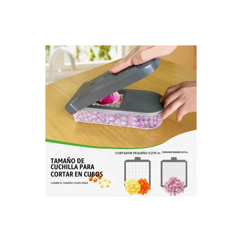 Picadora De Alimentos Multifuncional Manual 1.2 L Gris