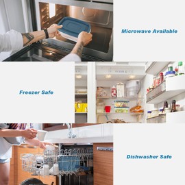 EFISH 5 Pieces Rectangular Plastic Cooling Container Food Storage Box Container Sets Food Container (5 Pieces (1000 ml) Box)