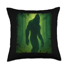 Bigfoot in The Forest Adventure Outdoors Lovers Men Women Throw Pillow