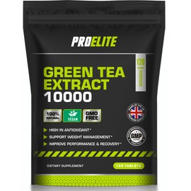 Green Tea Extract 10,000mg of Antioxidant 120 Tablet | 95% Polyphenols (297mg per Tablet) | (4 Months Supply) | Resealable and Recyclable Pouch | Vegan & Vegetarian | by PROELITE