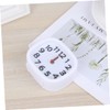 FUNOMOCYA Square Shape Alarm Clock Stylish White Desktop Timer Bright