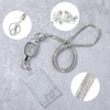 Heclia Retractable ID Badge Holder with Bling Neck Strap Lanyard