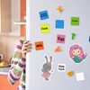 Reusable Magnetic Sticky Notes,3”x3”,24Pack,Dry Erase Magnets Magnetic Labels,Bright Colors Magnet