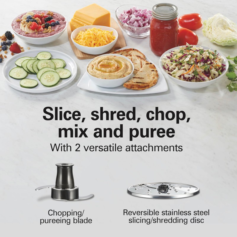Hamilton Beach Stack & Snap Food Processor and Vegetable Chopper,