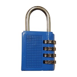 Dapetz ® 4-Digit Combination Padlock, Resettable Locker Padlock, Weatherproof Outdoor Combo Lock, Security Lock for School Gym Locker, Cabinet, Garage, Gate, Shed, Fence, Garage Door Blue