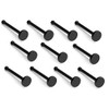 Pierced Owl Set of 10 20GA Bioflex Black 2mm Top Retainer Nose Studs, Metal Free and Allergy Free, Bioflex