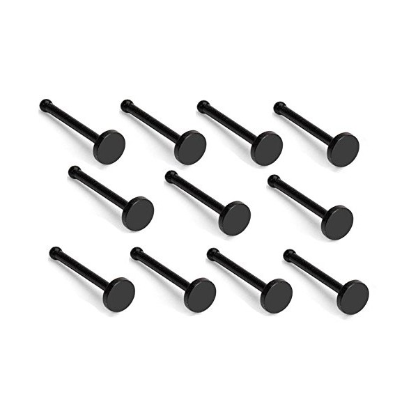 Pierced Owl Set of 10 20GA Bioflex Black 2mm Top