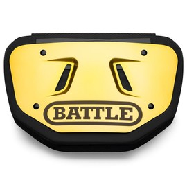 Battle Chrome Football Back Bone Back Plate, Gold/Black Chrome