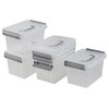 Nihenok 3 L Small Clear Storage Latch Box, 6 Pack