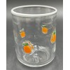 Anthropologie Icon Juice Glass Orange Clear Orange 17 Oz Hand Blown New