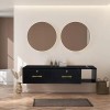 Salon Cabinet Black 15 Cm Particleboard With Hemp Surface Two